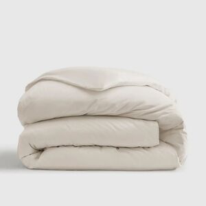 Quince 100% Organic Percale Cotton Sand Duvet Cover! Twin (195)
